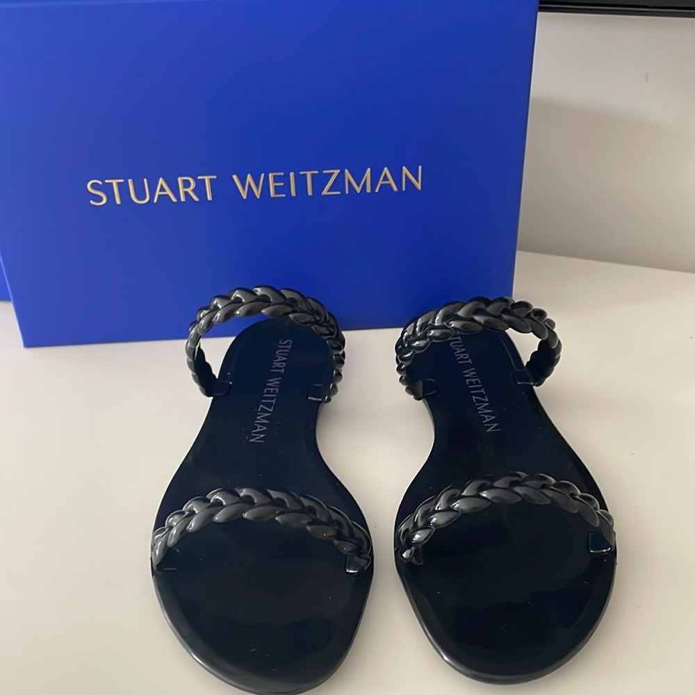 NIB Stuart Weitzman Braida Sawyer Jelly Sandals